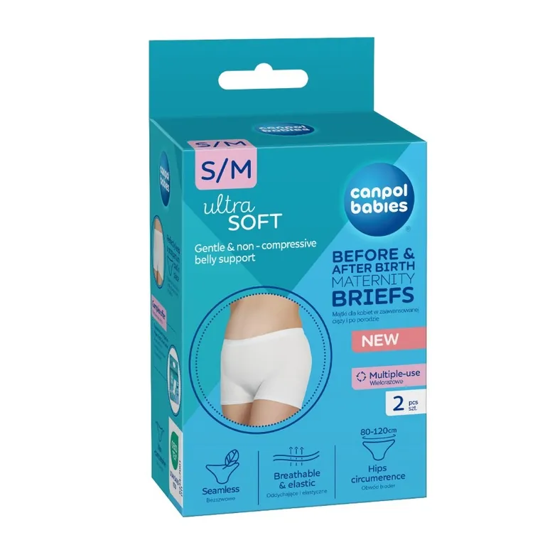 Canpol babies, majtki dla kobiet w ciąży i po porodzie, rozmiar S/M, 2 szt.
