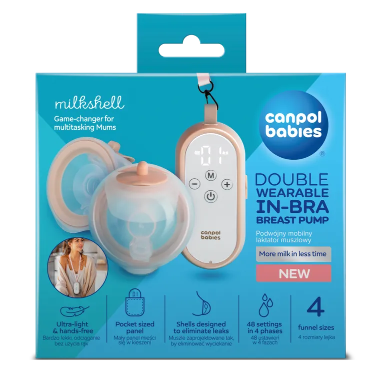 Canpol babies, MilkShell, podwójny mobilny laktator muszlowy