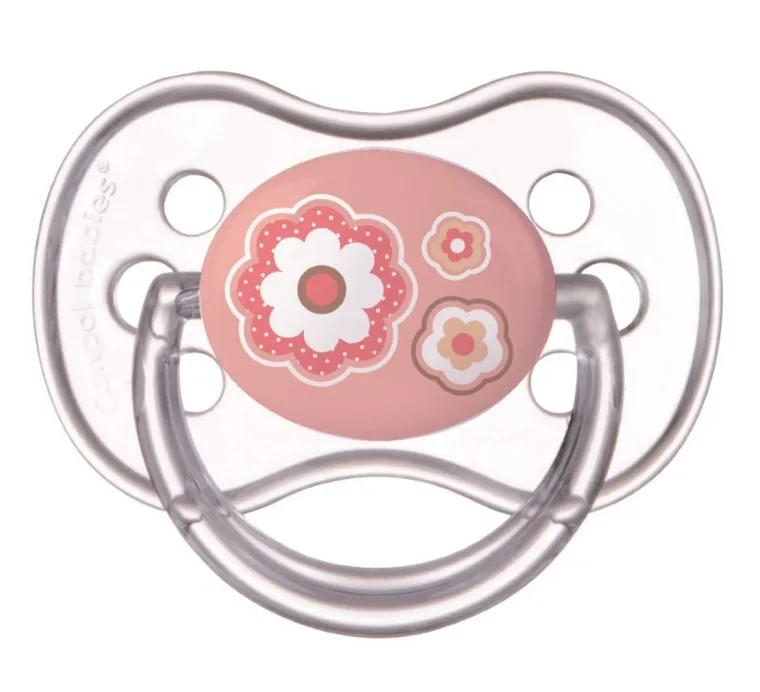 Canpol babies, Newborn baby, smoczek uspokajający, silikonowy, symetryczny, 18m+, różowy