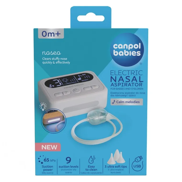 Canpol babies, Noseo, elektryczny aspirator do nosa dla niemowląt i dzieci