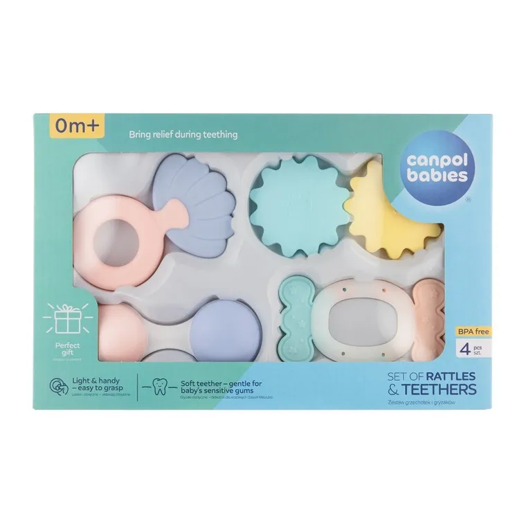 Canpol babies, Pastel, zestaw pierwszych grzechotek