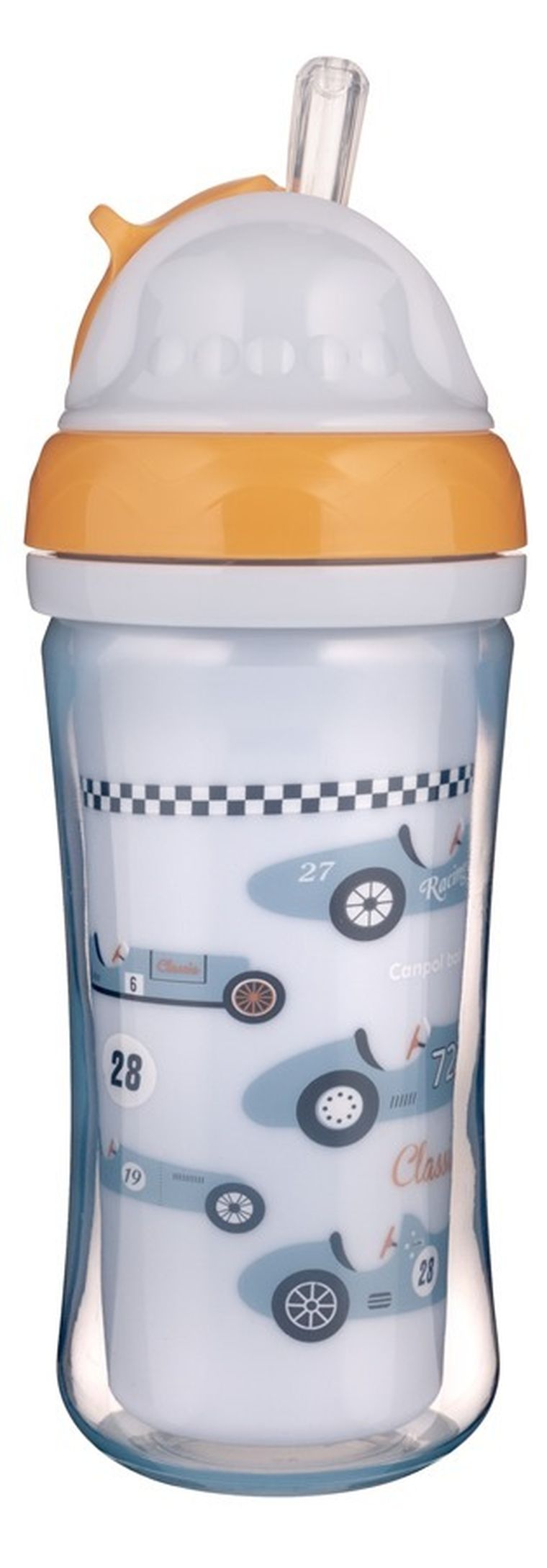 Canpol babies, samochody, bidon ze składaną rurką silikonową, 260 ml