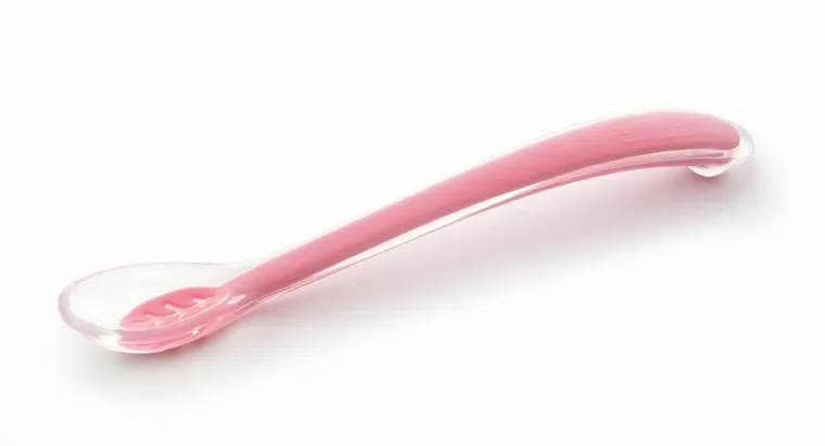 Canpol babies, silikonowa łyżeczka, różowa