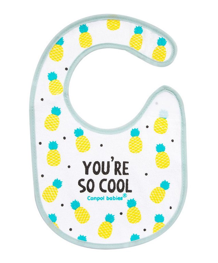 Canpol babies, So Cool, ananas, śliniak nieprzemakalny