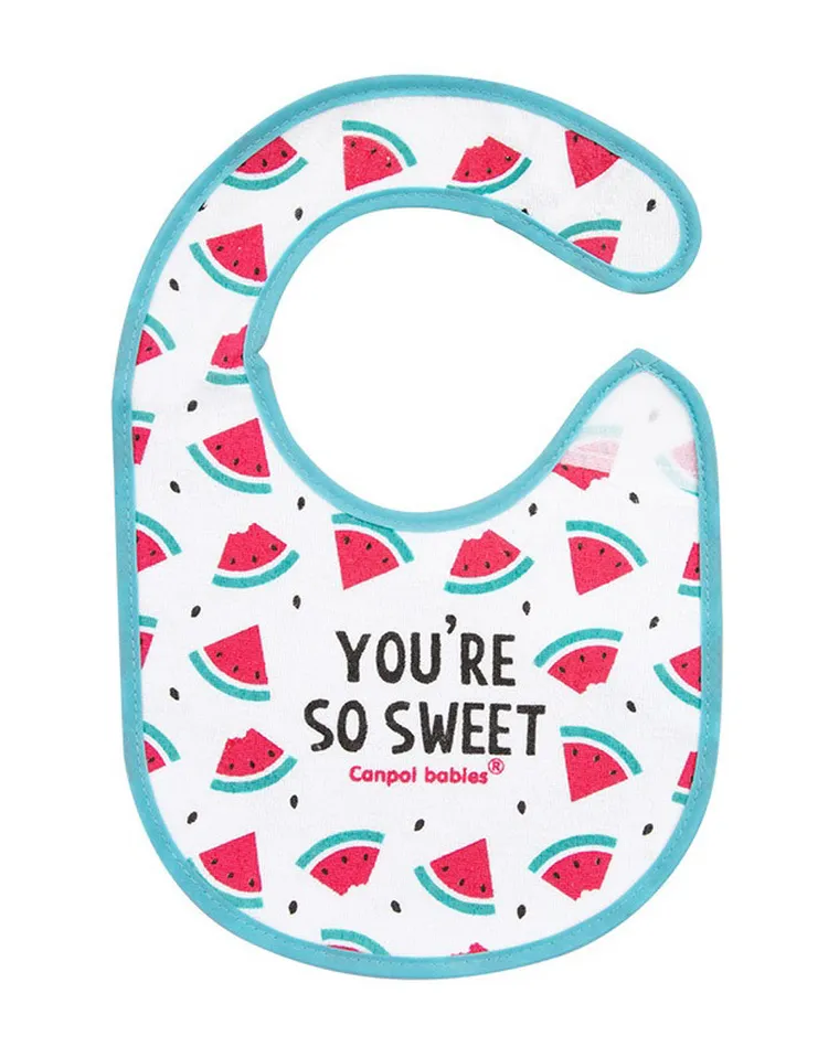 Canpol babies, So Cool, arbuz, śliniak nieprzemakalny