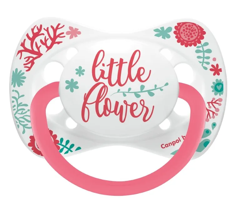 Canpol babies, Wild Nature, smoczek uspokajający, silikonowy, symetryczny, 6-18m, koralowy