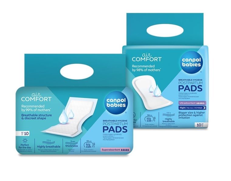 Canpol babies, zestaw: podkłady poporodowe dzień + noc