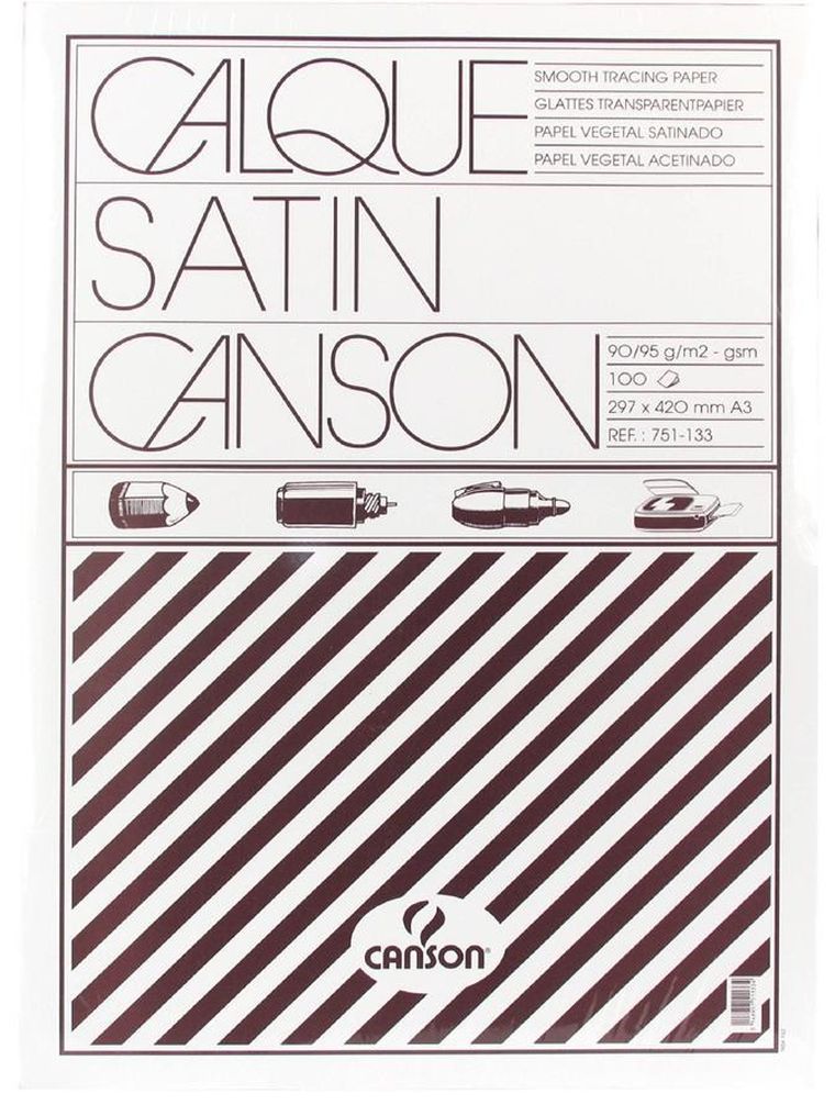 Canson, kalka kreślarska, A3, 90/95g, 100 arkuszy