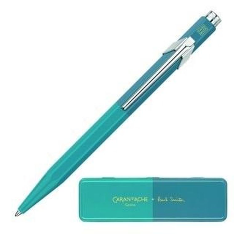 Caran d’Ache, Paul Smith Edycja 4, długopis, Cyan, Steel