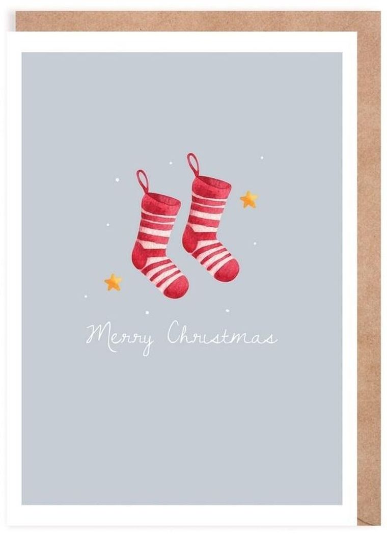 Cardie, kartka, Boże Narodzenie, skarpetki