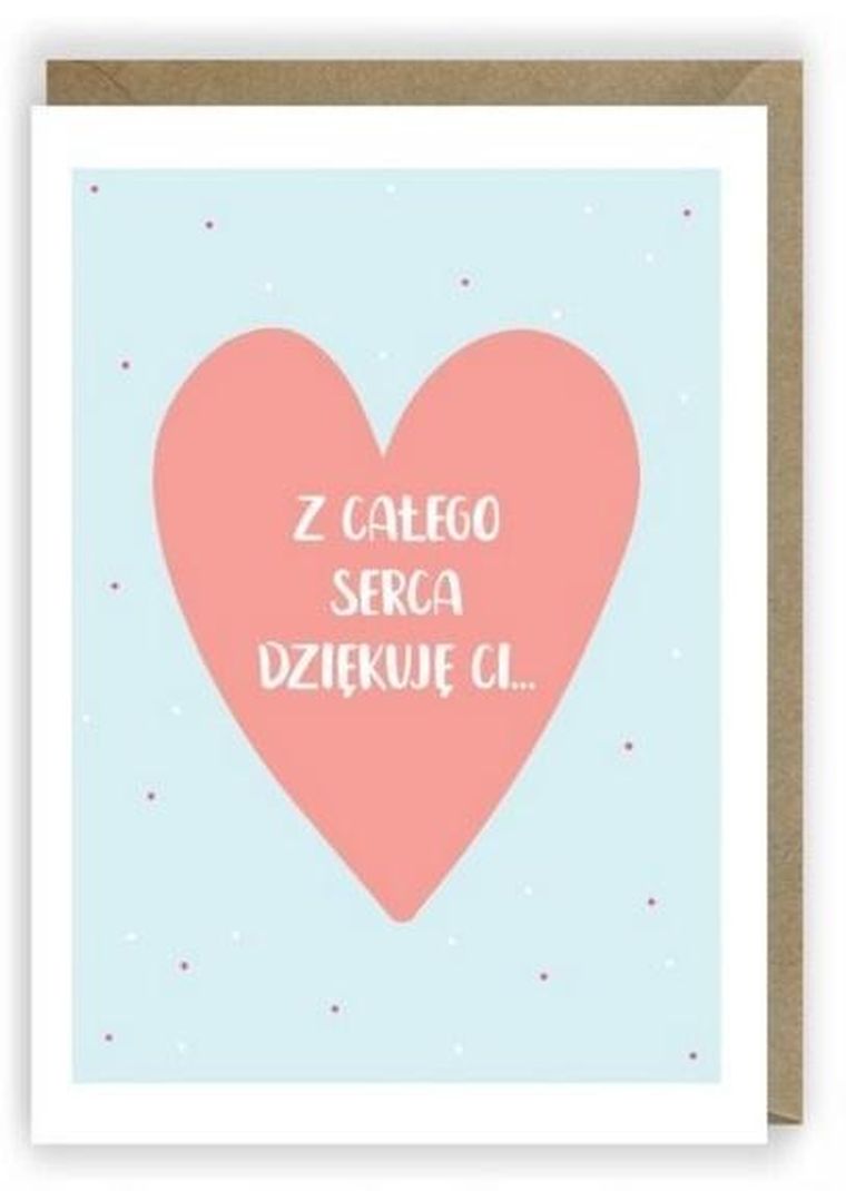 Cardie, kartka okolicznościowa A6, Dziękuję