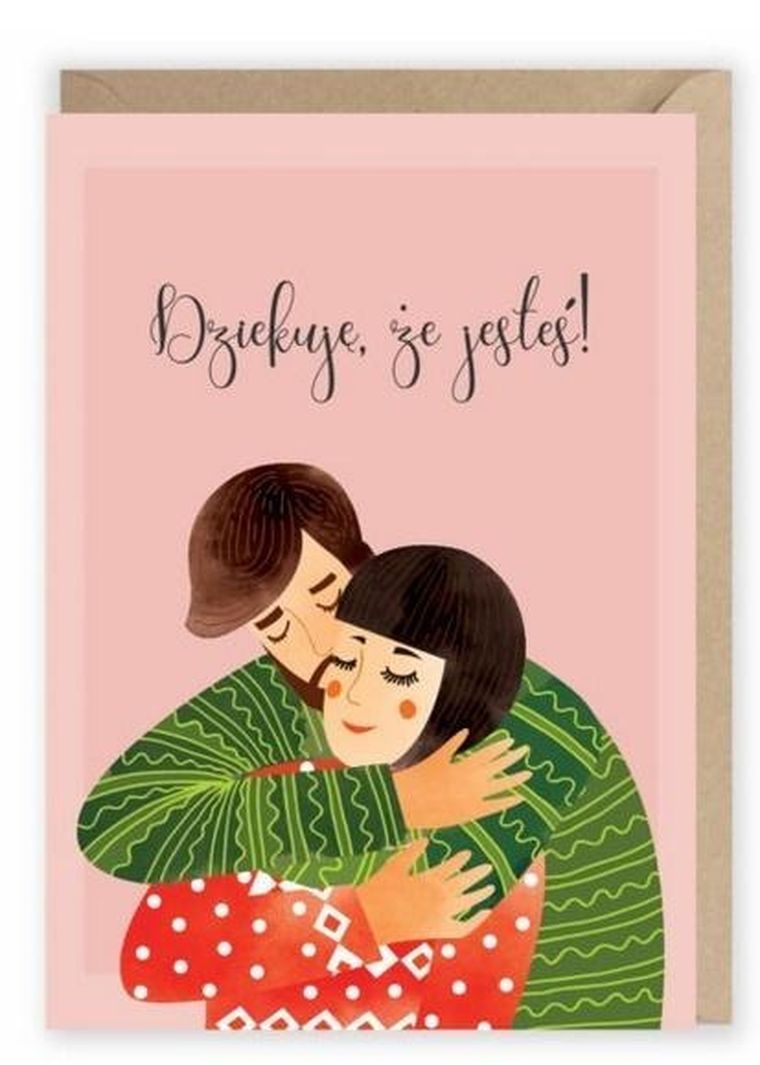 Cardie, kartka okolicznościowa A6, Dziękuję, że jesteś