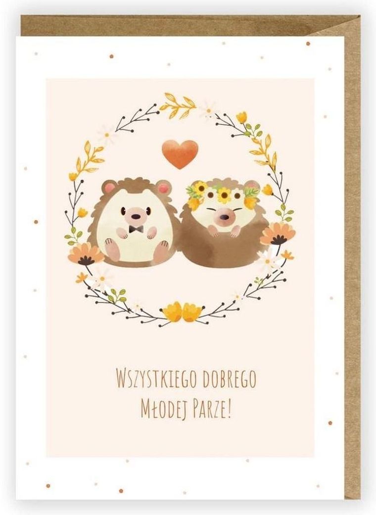 Cardie, kartka okolicznościowa A6, Ślub