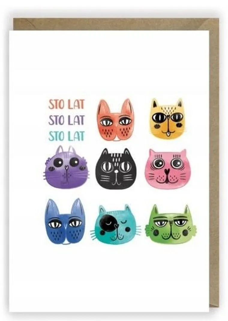 Cardie, kartka okolicznościowa A6, urodzinowa