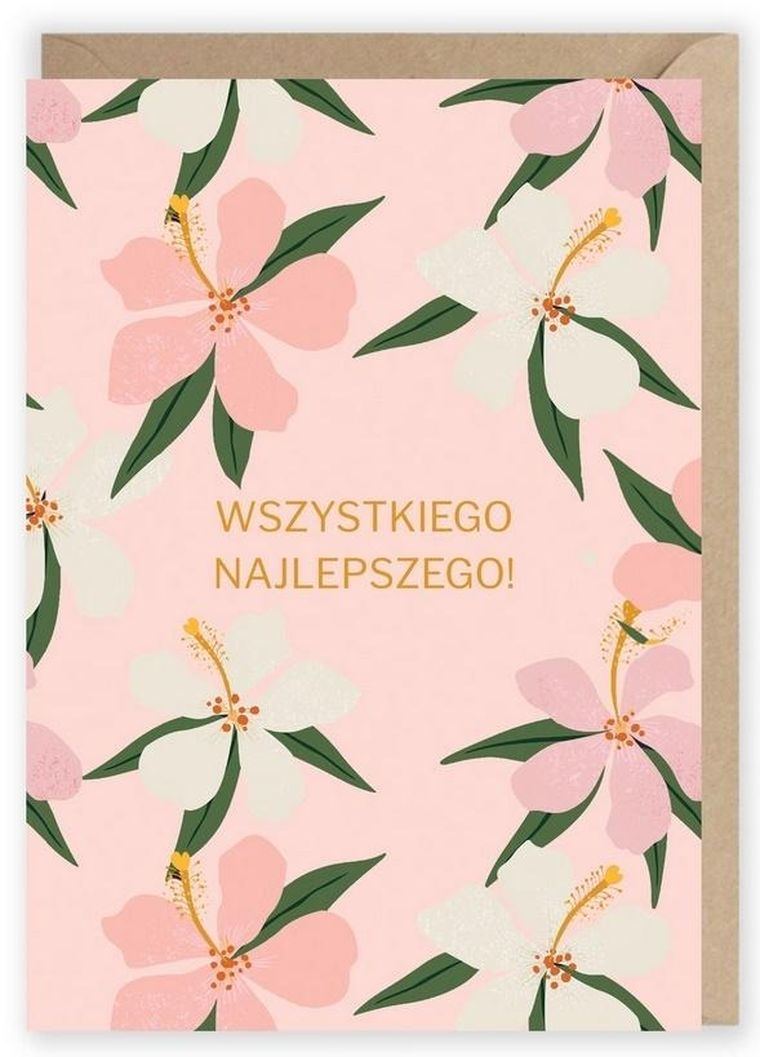 Cardie, kartka okolicznościowa A6, urodzinowa, Kwiaty
