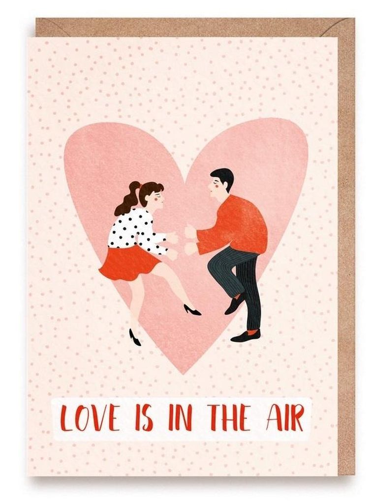 Cardie, kartka okolicznościowa A6, Walentynka, Love is in the Air