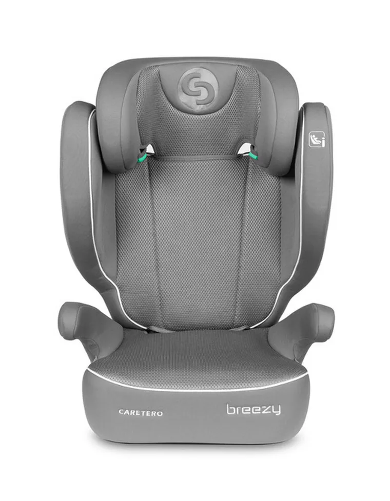 Caretero, Breezy, fotelik samochodowy 2w1, podstawka, grey, 100-150 cm