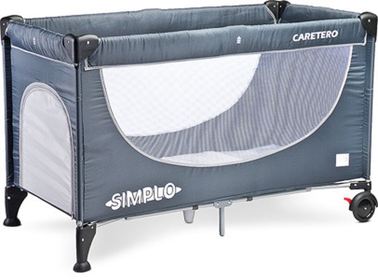 Caretero, łóżeczko turystyczne, Simplo Grey