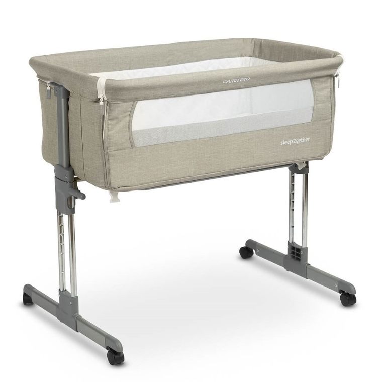 Caretero, Sleep2gether, łóżeczko dostawne, grey