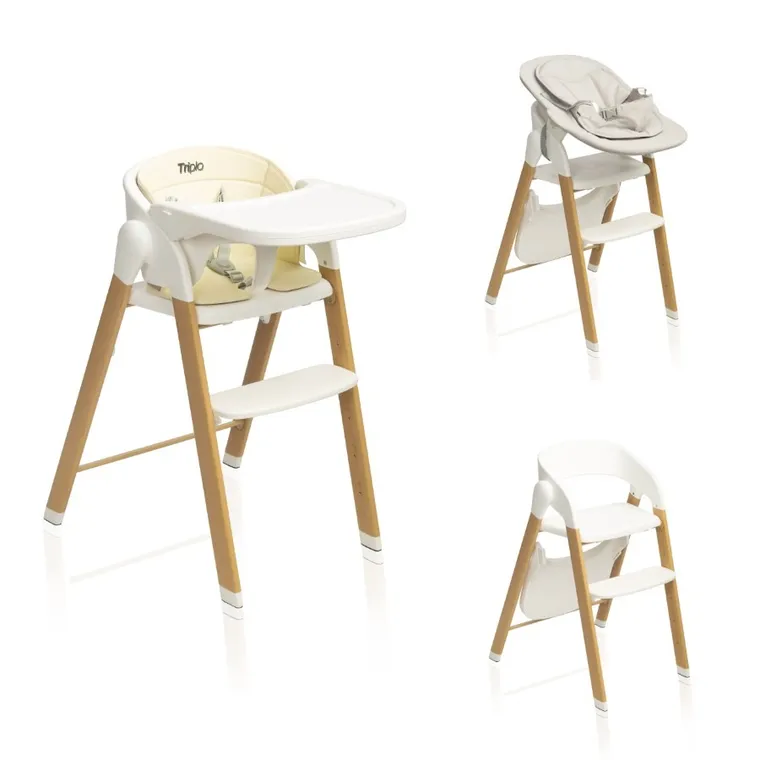 Caretero, Triplo, krzesełko do karmienia, 3w1, beige