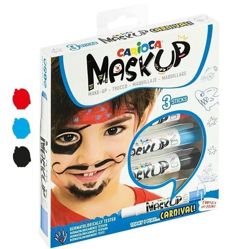 Carioca, Carnival, kredki do twarzy, 3 kolory