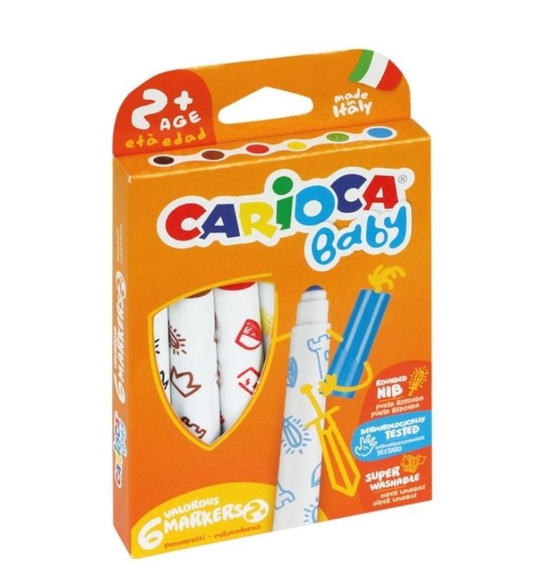 Carioca, flamastry Maxi Baby, 6 kolorów