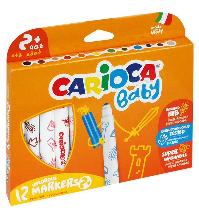 Carioca, pisaki baby, maxi point super, 12 kolorów