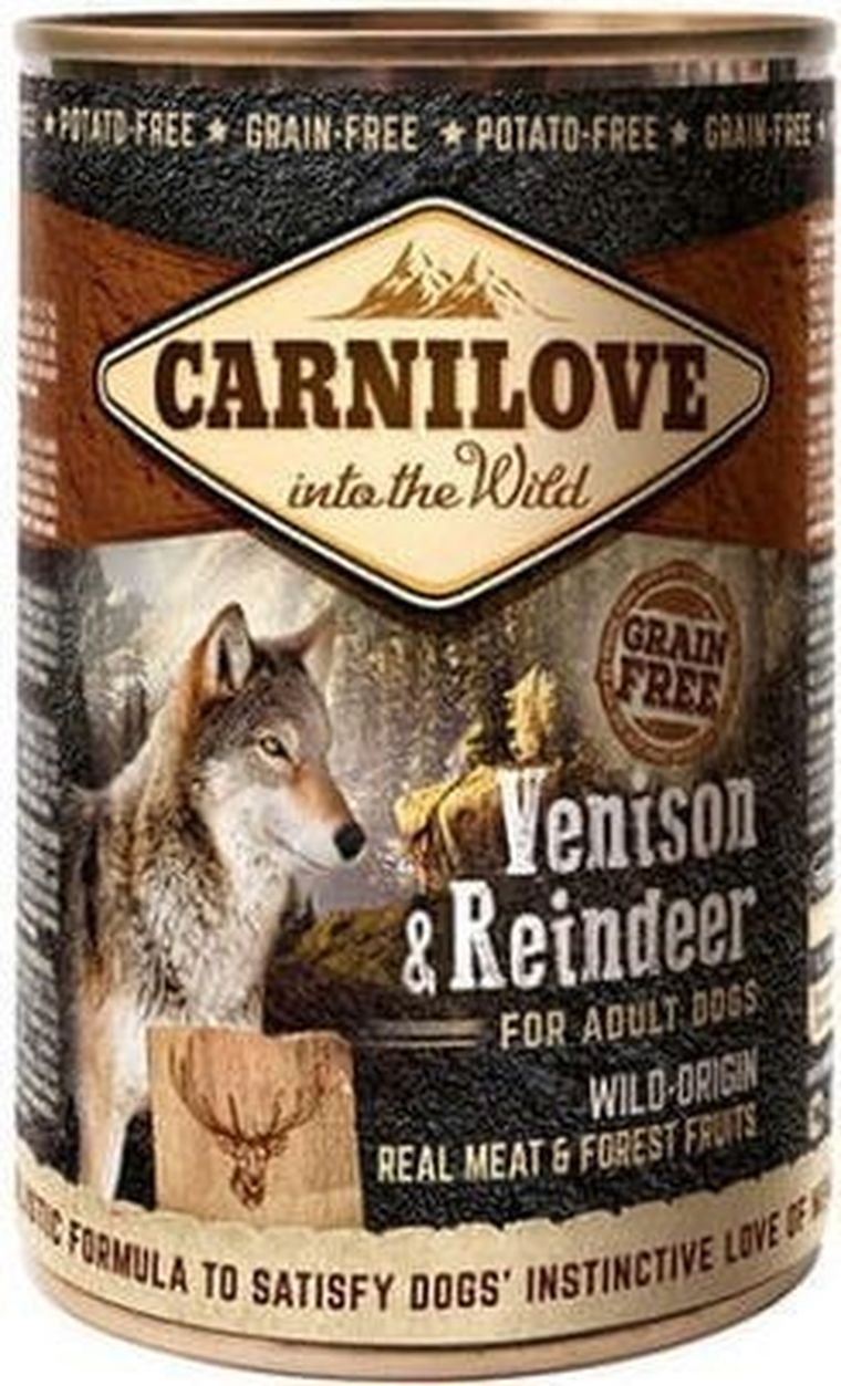 Carnilove, Adult, Venison & Reindeer, puszka dla psa, 400g