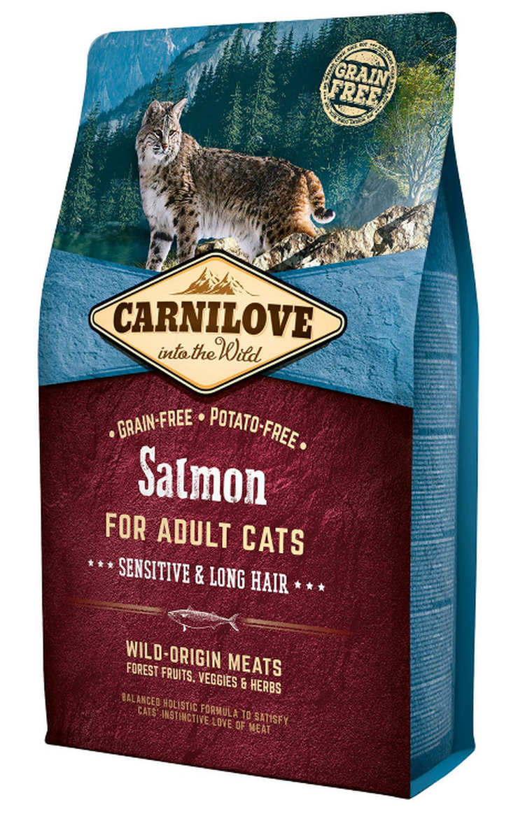 Carnilove, bezzbożowa karma dla kotów dorosłych, łosoś, 2 kg