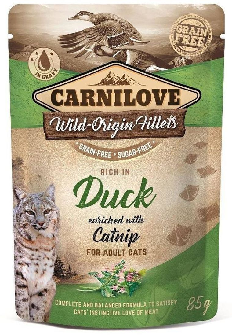 Carnilove, Cat Pouch Duck&catnip, karma mokra dla kota, 85g