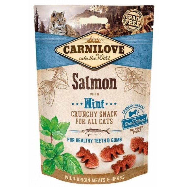 Carnilove, Crunchy Fresh Snack Salmon + Mint, przysmak dla kota, 50g