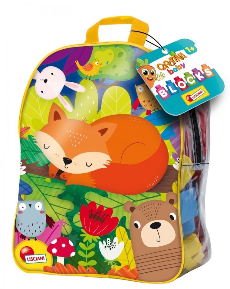 Carotina Baby, Blocks, klocki w plecaczku, 24 sztuki