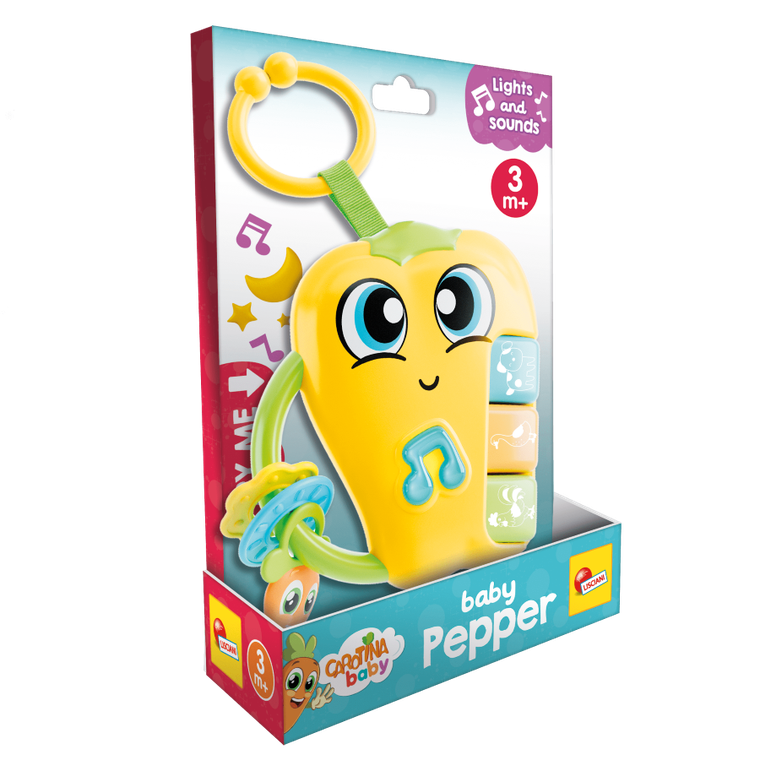 Carotina Baby, pianinko z grzechotką, Papriko