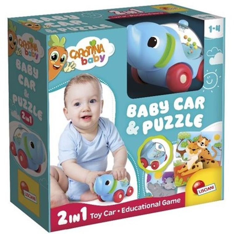 Carotina Baby, Słoń samochodzik i puzzle, gra logiczna