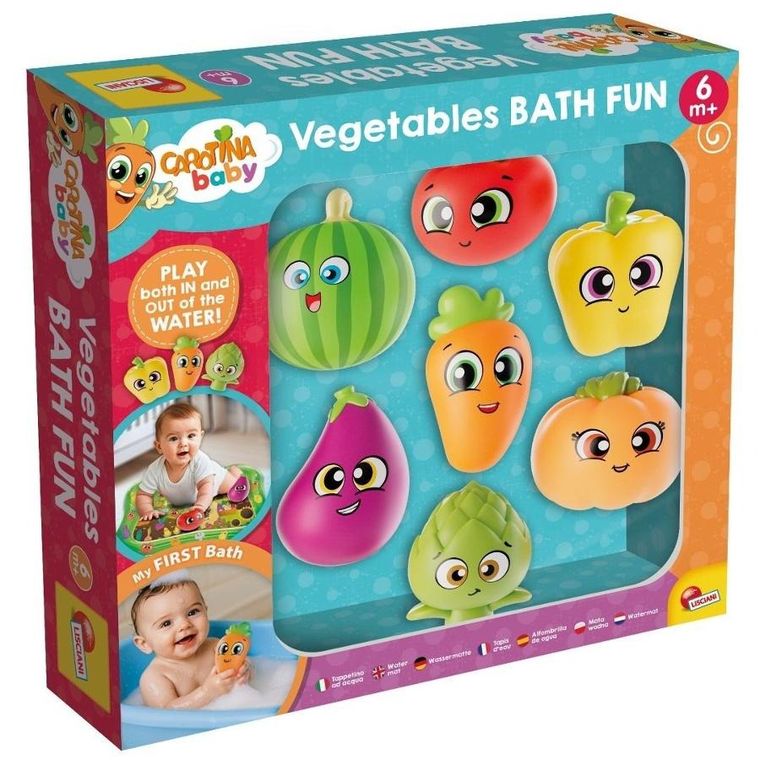 Carotina Baby, warzywa, zabawki do kąpieli