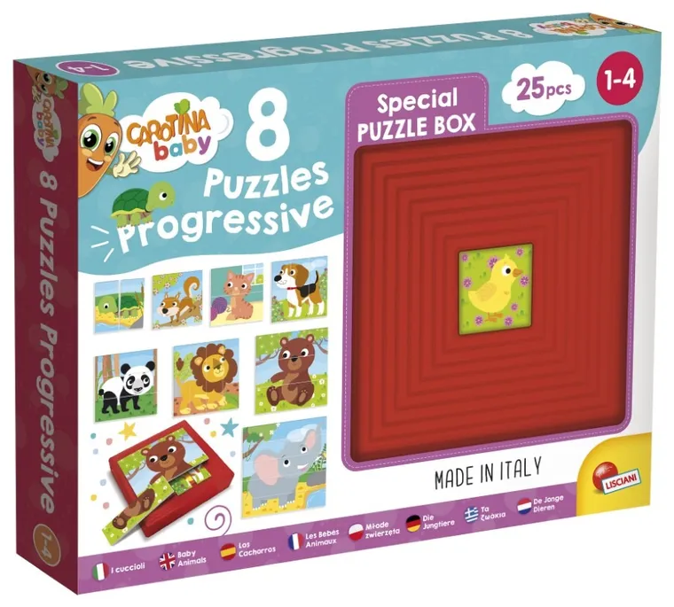 Carotina Baby, Zwierzątka, progresywne, puzzle, 25 elementów