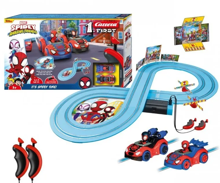Carrera First, Spidey i super-kumple, tor wyścigowy z autami, 2,4m