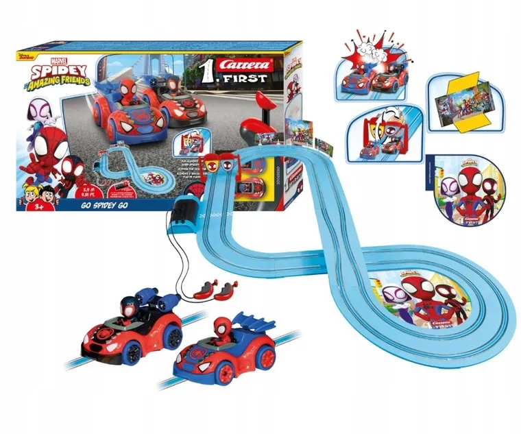 Carrera First, Spidey i super-kumple, tor wyścigowy z autami, 2,9m