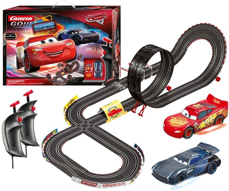 Carrera Go, Disney, Auta, Neon Nights, tor wyścigowy z autami, 5,3 m