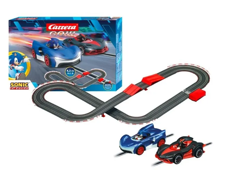 Carrera Go, Sonic the Hedgehog, tor wyścigowy ze skocznią, 4,3m, zestaw z pojazdami, 2 szt.