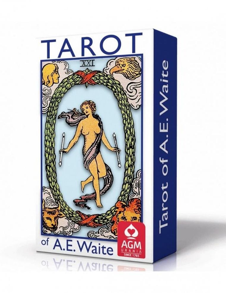 Cartamundi, Waite Pocket Tarot Blue, karty do tarota, A.E.