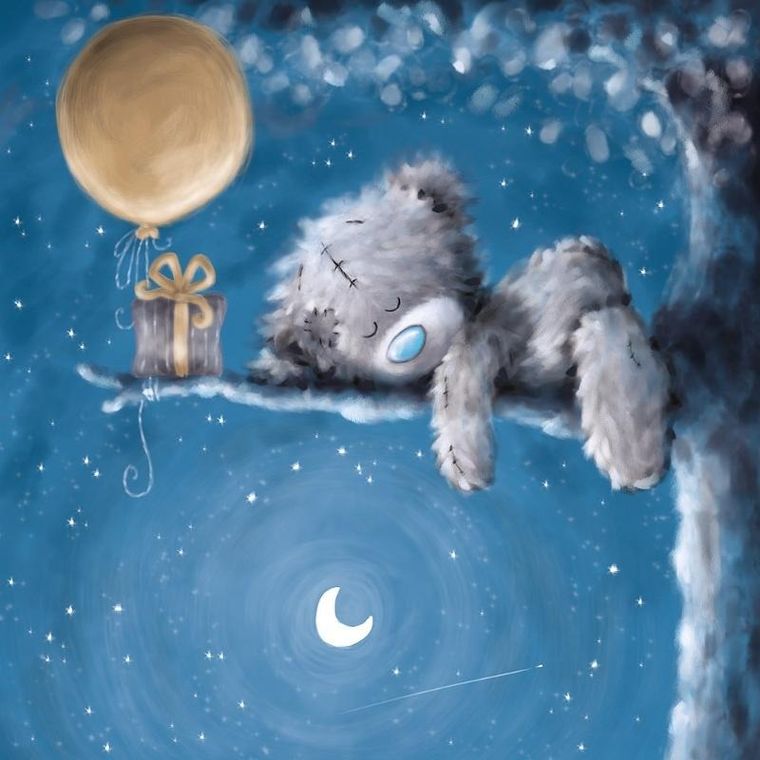 Carte Blanche, Greetings, karnet okolicznościowy, Miś na gałęzi z prezentem i balonem, 152-152 cm