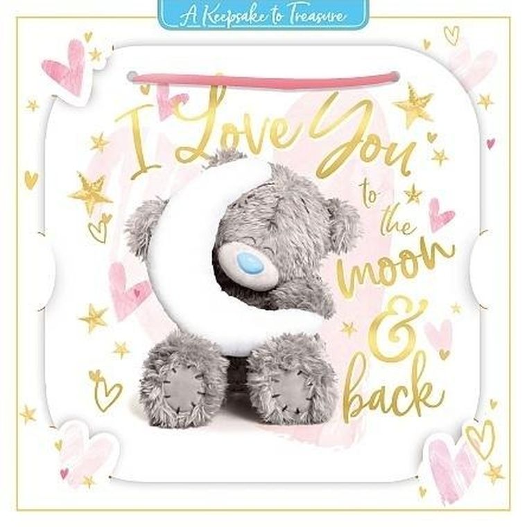 Carte Blanche, kartka okolicznościowa, I love you to the moon&back