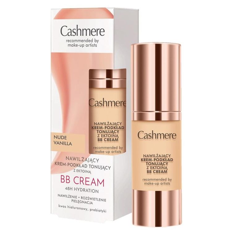 Cashmere, nawilżający krem-podkład tonujący z ektoiną, Nude Vanilla, 30 ml