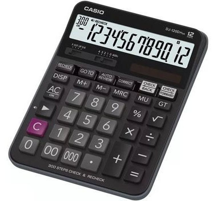 Casio, kalkulator biurowy, czarny, 12 cyfrowy wyświetlacz