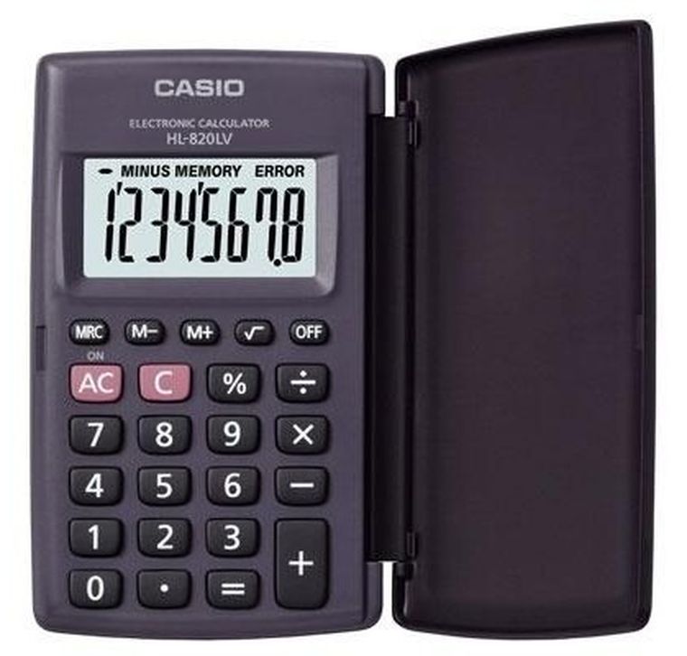 Casio, kalkulator kieszonkowy, czarny, 8 cyfrowy wyświetlacz