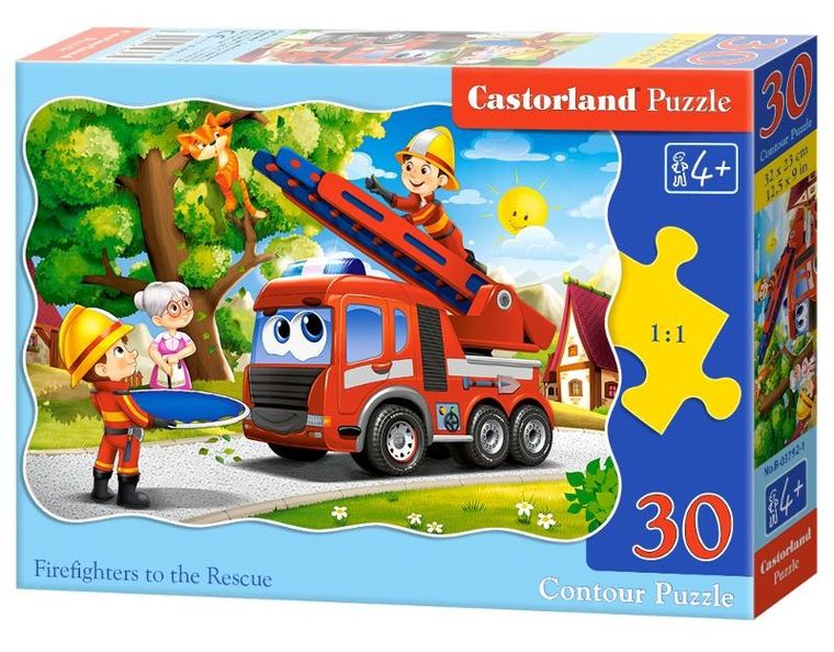 Castor, Firefighters To The Rescue, puzzle konturowe, 30 elementów