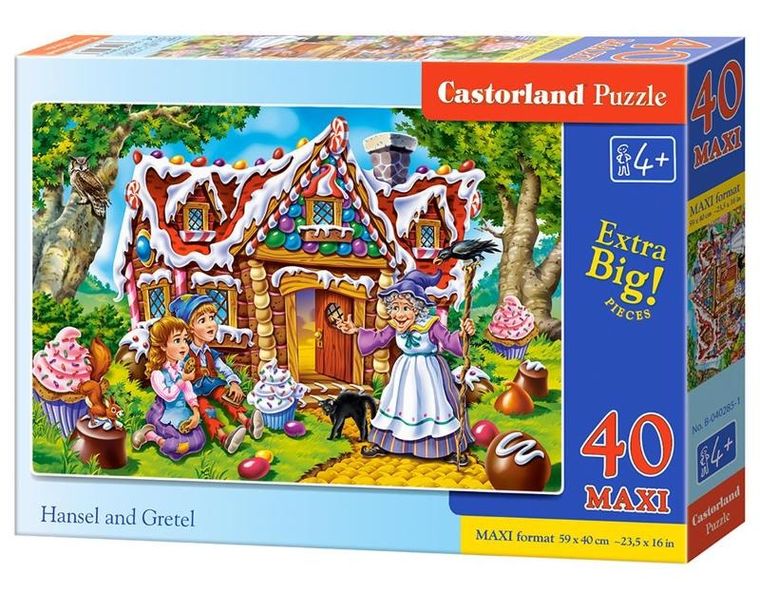 Castor, Hansel And Gretel, puzzle maxi podłogowe, 40 elementów