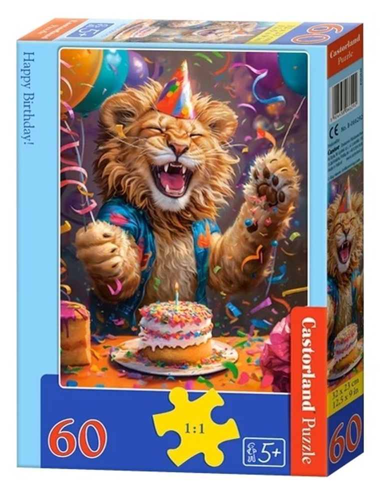 Castor, Happy Birthday, puzzle, 60 elementów