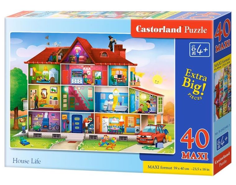 Castor, House Life, maxi puzzle podłogowe, 40 elementów